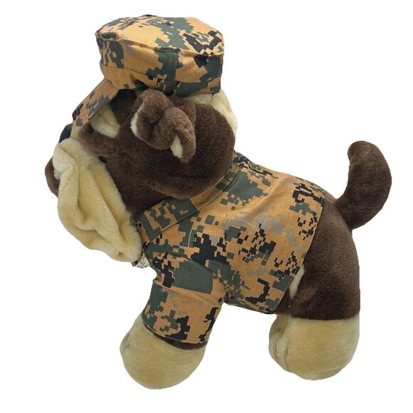 USMC SGM Marine Corps Camo Bulldog 13” Plush The Bear Collection By Vanguard NWT - Picture 2 of 4